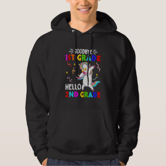 Unicorn Back To School Hello Second Grade Goodbye Hoodie