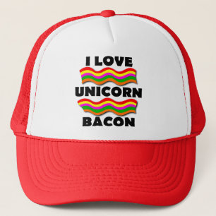 Unicorn Bacon Funny Ball Cap Trucker Hat Truckerkappe