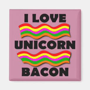 Unicorn Bacon Funny Kühlschrankmagnet Kühlschrank Magnet