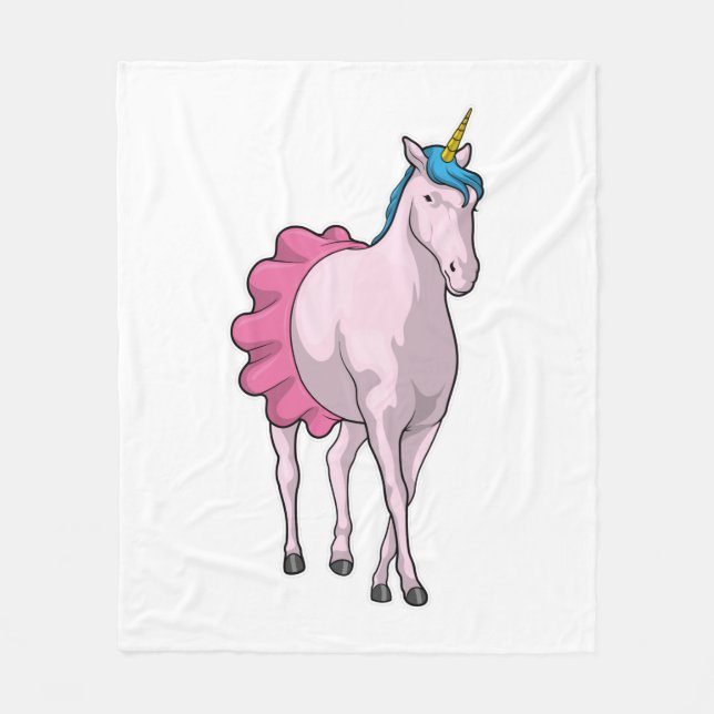 Unicorn Ballerina Ballerina Ballet Fleecedecke (Vorderseite)