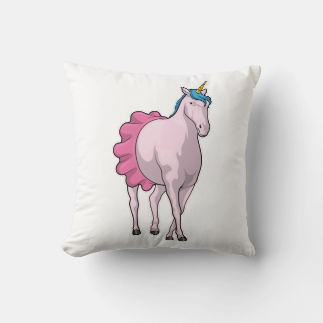 Unicorn Ballerina Ballerina Ballet Kissen (Vorderseite)