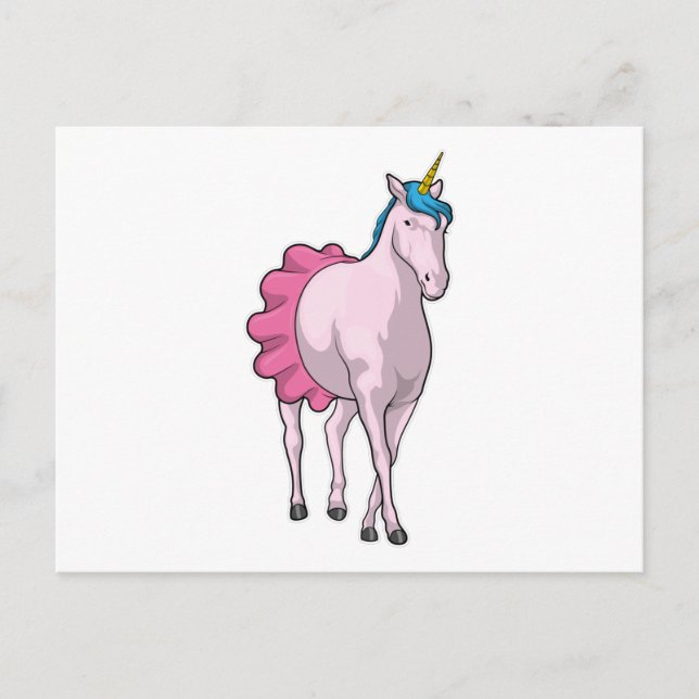 Unicorn Ballerina Ballerina Ballet Postkarte (Vorderseite)