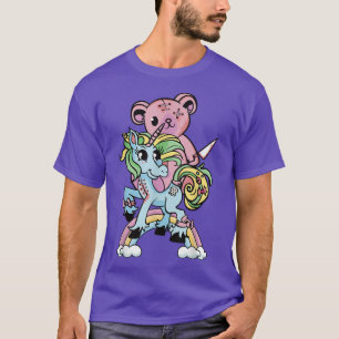Unicorn Bear Rainbow Kawaii Pastel Goth Niedlich u T-Shirt