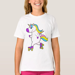Unicorn bei Inline-Skaten mit Roller-Skaten T-Shirt