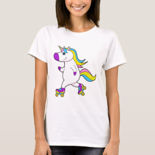 Unicorn bei Inline-Skaten mit Roller-Skaten T-Shirt