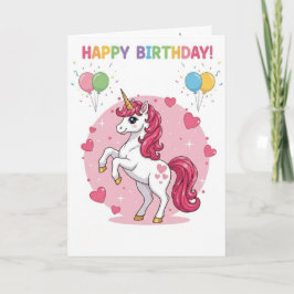 Unicorn Birthday Card |Magical Rainbow  Karte