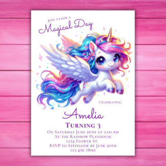 Unicorn Birthday Einladung Unicorn Geburtstagspart