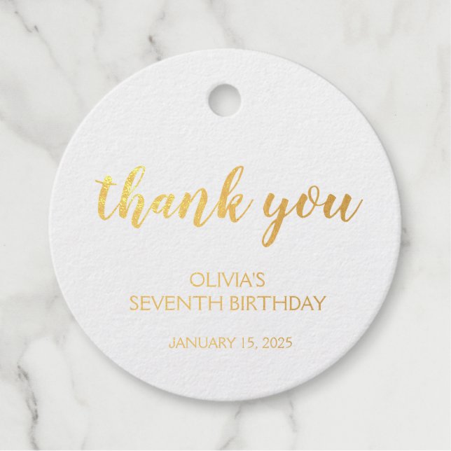 Unicorn Birthday Geschenkanhänger (Vorderseite)