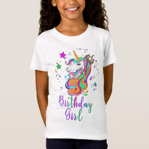 Unicorn Birthday Girl T - Shirt