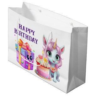 Unicorn Birthday Große Geschenktüte