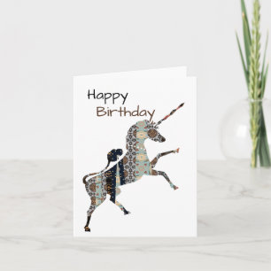 Unicorn Birthday Karte