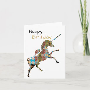 Unicorn Birthday Karte