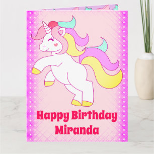 Unicorn Birthday Karte