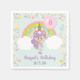 Unicorn Birthday Napkins Serviette