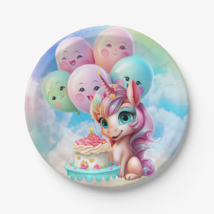 Unicorn Birthday Pappteller