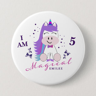 Unicorn Birthday Party gibt Button-Button-Abzeiche Button
