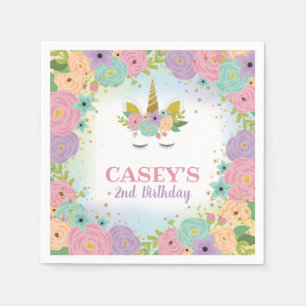 Unicorn Birthday Party Paper Napkins Serviette