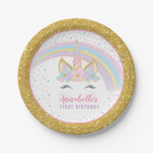 Unicorn Birthday Party Paper Teller