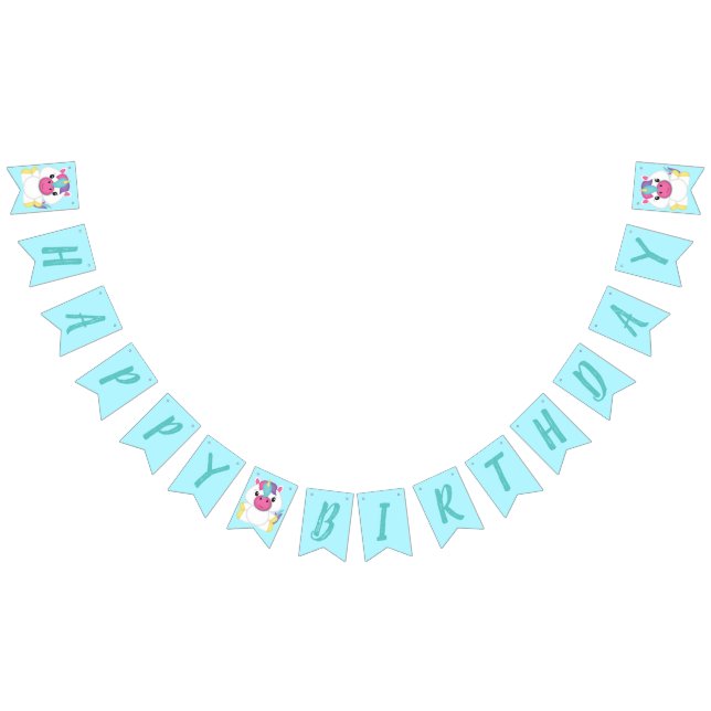 Unicorn Birthday Party Wimpelkette (Alle)