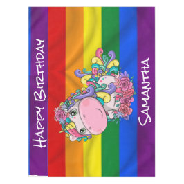 Unicorn Birthday Rainbow Tablecloth Tischdecke