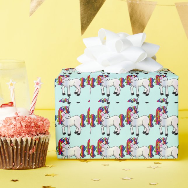 UNICORN BIRTHDAY Wrapping Paper Geschenkpapier (Geburtstagsparty)