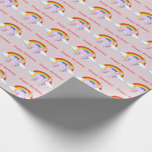 Unicorn Birthday Wrapping Paper Geschenkpapier