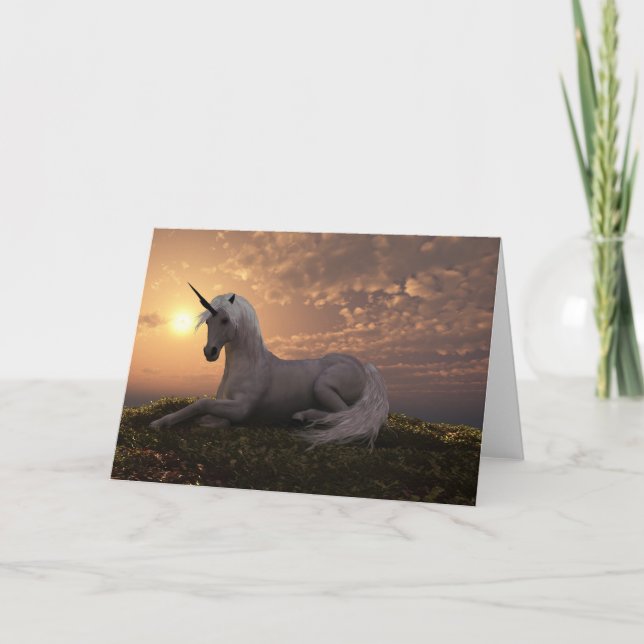 UNICORN BLANK GREETING CARD KARTE (Vorderseite)