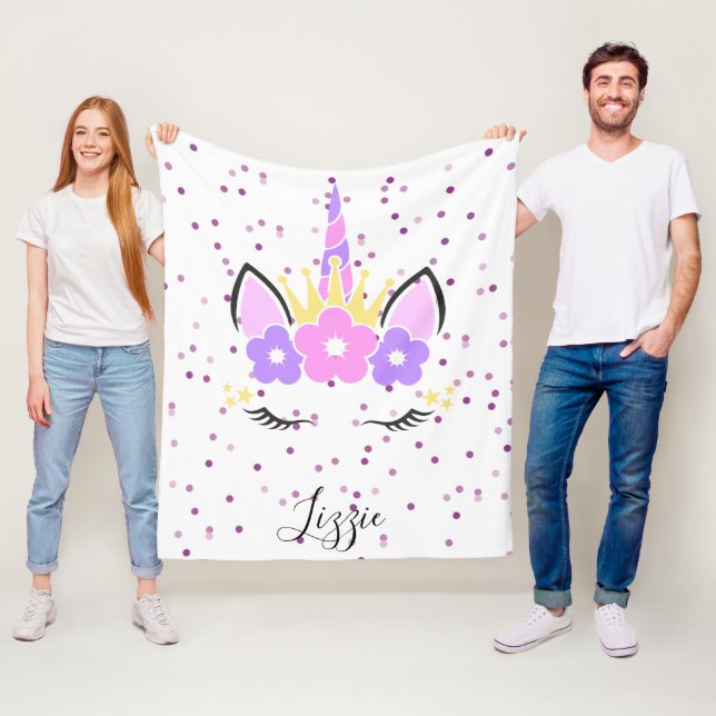 Unicorn Blanket | Einhorngesicht Fleecedecke (Beispiel)