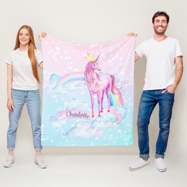 Unicorn Blanket Personalisiert Einhorn Decken (Beispiel)
