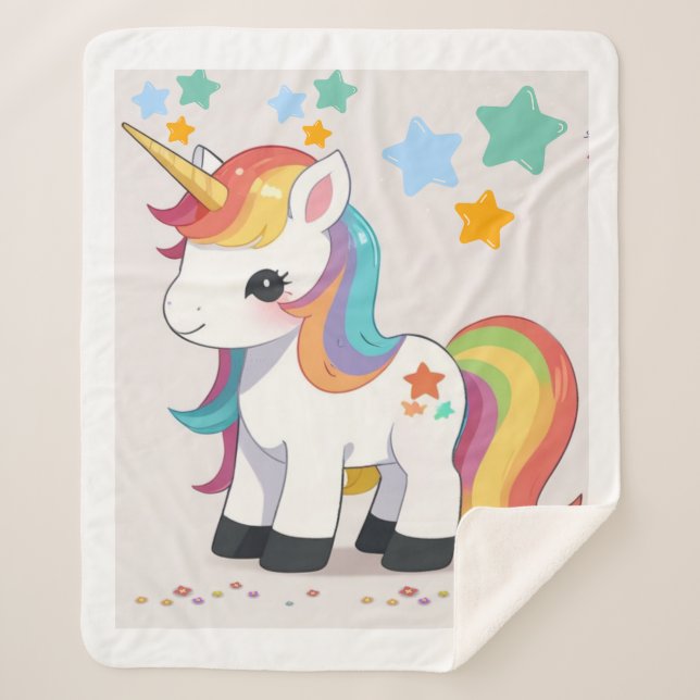 UNICORN BLANKET SHERPADECKE (Vorderseite)