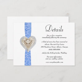 Unicorn Blue Lace Wedding Details Begleitkarte