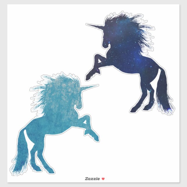 Unicorn-Blues Aufkleber (Blatt)
