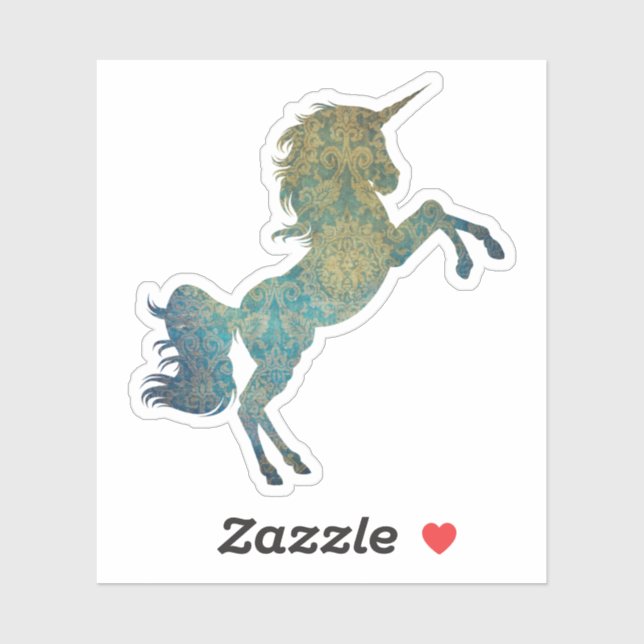 Unicorn-Blues Aufkleber (Blatt)