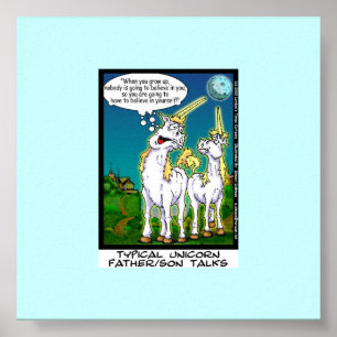 Unicorn Bonding Funny Canvas Print Poster