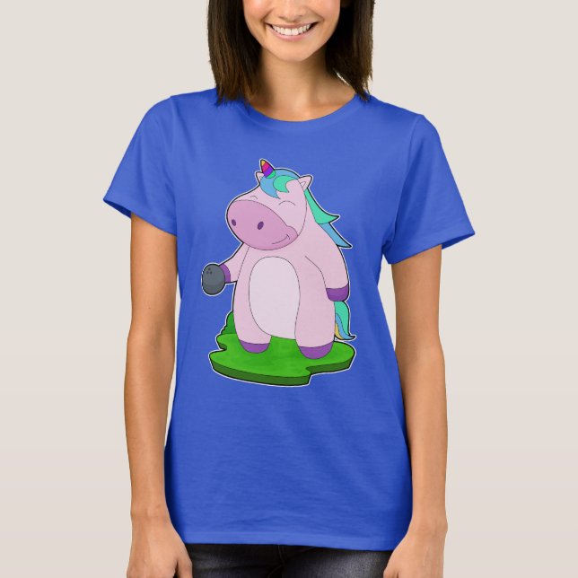 Unicorn Bowling Bowling Ball T-Shirt (Vorderseite)