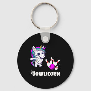 Unicorn Bowling Button Strike Bowling Bowler Bowli Schlüsselanhänger
