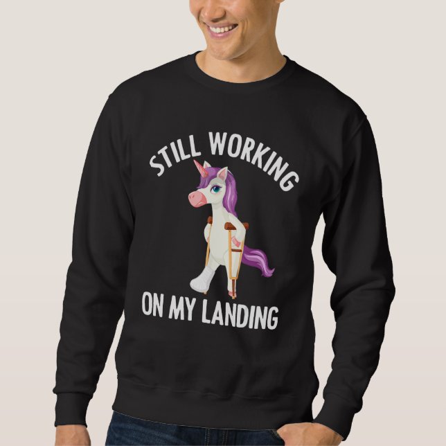 Unicorn Broken Leg For Kids Toddlers Injured Foot  Sweatshirt (Vorderseite)