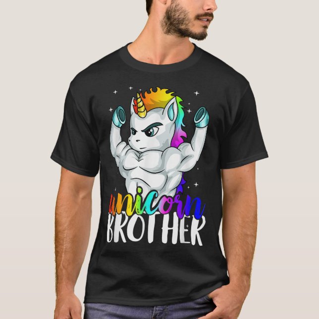 Unicorn Brother Sister to Big Bro Brothercorn Chri T-Shirt (Vorderseite)