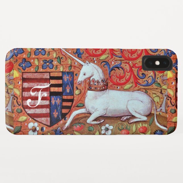 UNICORN Brown Parchment Monogram Case-Mate iPhone Hülle (Rückseite (Horizontal))