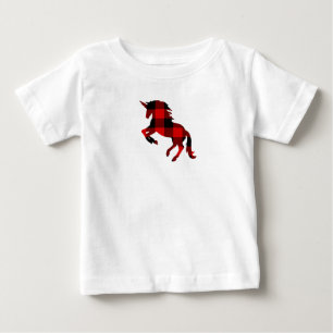 Unicorn Buffalo Karo Kariert T - Shirt