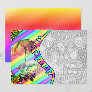 Unicorn Butterfets Danke, dass ihr Foto Card Dankeskarte