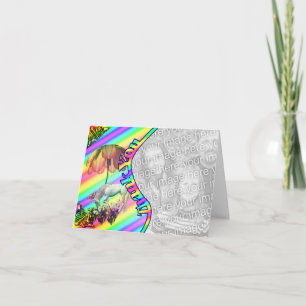 Unicorn Butterfets Danke, dass ihr Foto Card Dankeskarte