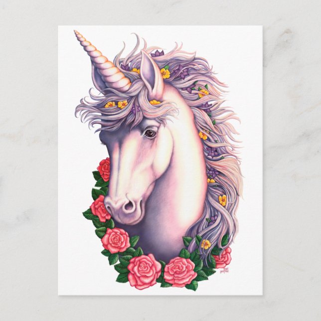 Unicorn Cameo Postkarte (Vorderseite)