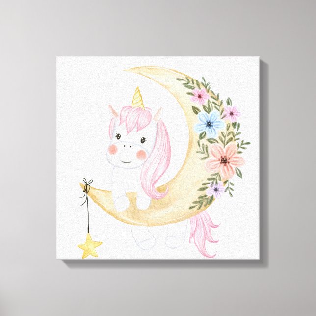 Unicorn Canvas Print Leinwanddruck (Vorderseite)