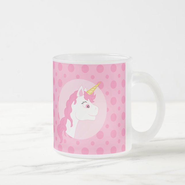 Unicorn-Cartoon Mattglastasse (Rechts)