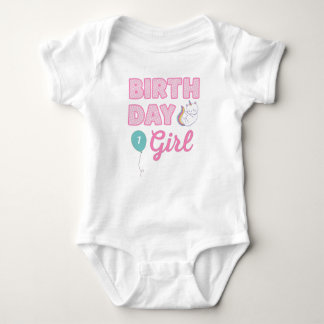 Unicorn Cat Birthday Girl | Alter hinzufügen Baby Strampler