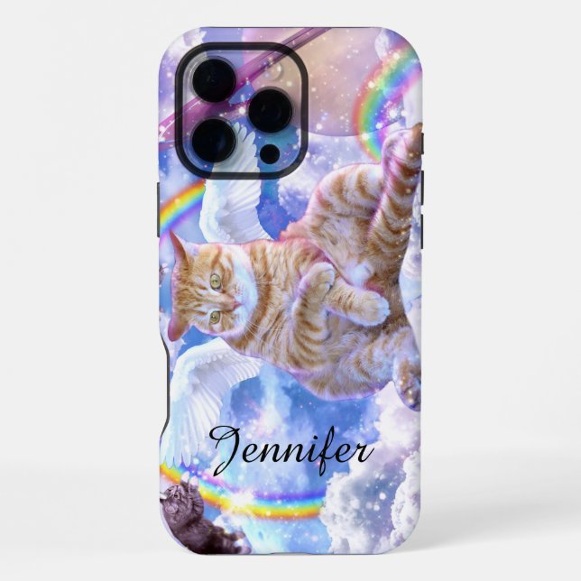 Unicorn - Caticorn iPhone Hülle (Rückseite)