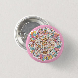 Unicorn Children's Party Button