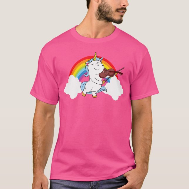 Unicorn Chord Music Band Artist Bow Rainbow Fantas T-Shirt (Vorderseite)