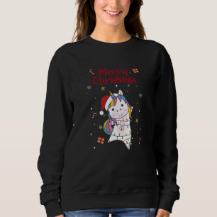 Unicorn Christmas Snow Winter Animals Sweatshirt